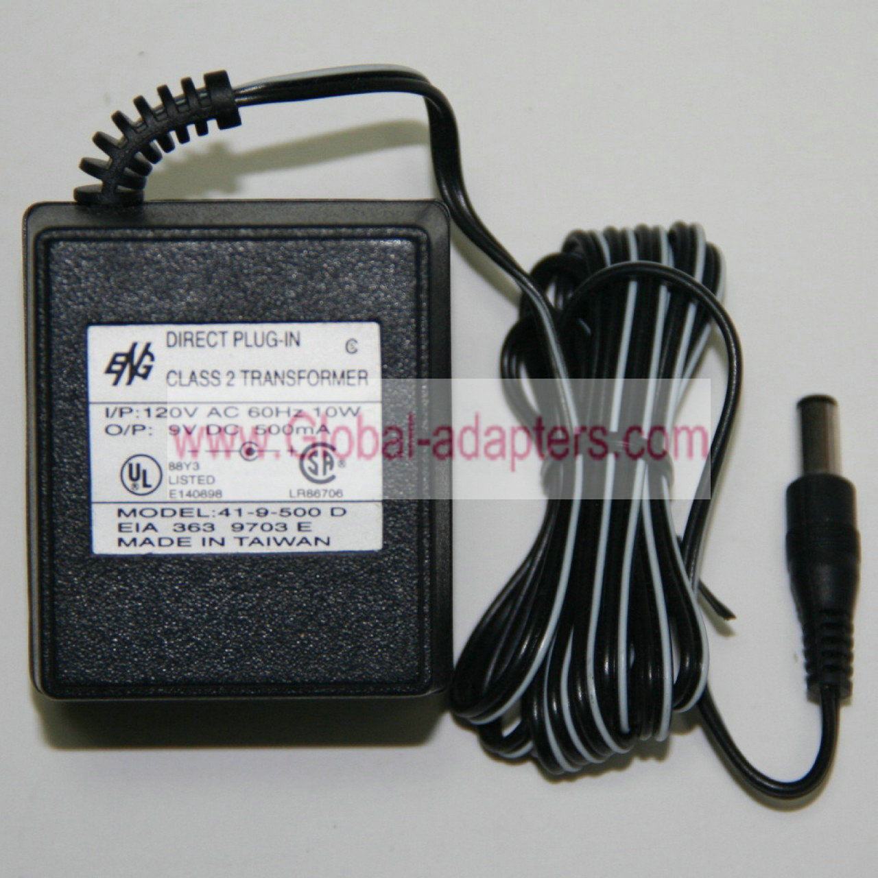 New ENG 9VDC 500mA 41-9-500D Power Adapter for some mixers 9vDC - Click Image to Close